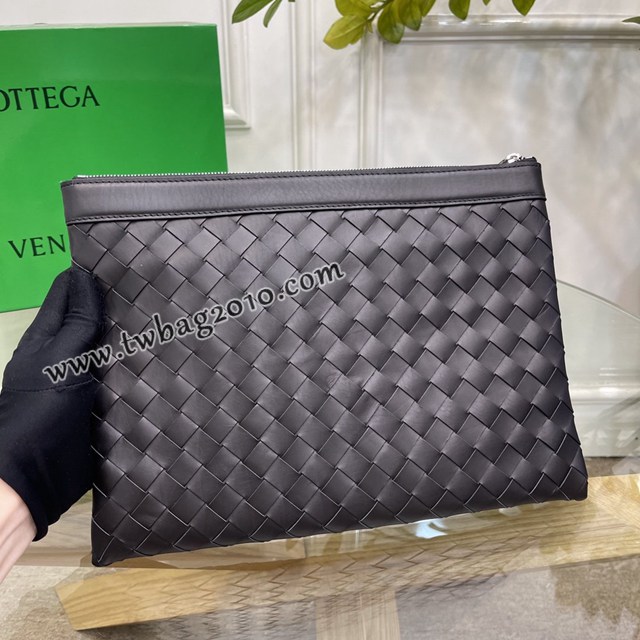 Bottega veneta高端男包 98081 寶緹嘉頂級胎牛皮手包 BV經典款編織男士手拿包  gxz1190